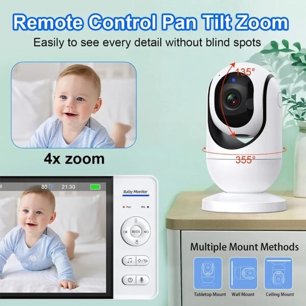Wireless Baby Monitor – 7-Inch HD with Night Vision