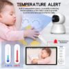 5" HD Baby Monitor with Pan-Tilt Camera & Night Vision