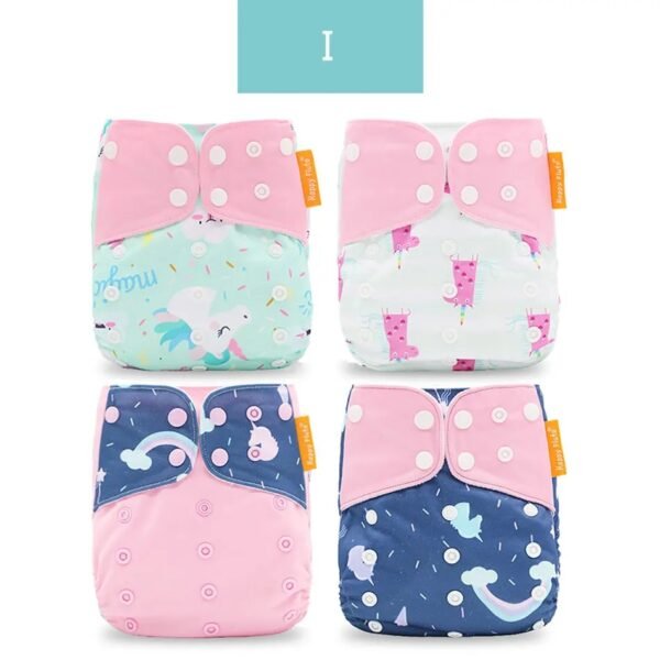 main-image-35 Happyflute 4Pcs OS Pocket Baby Diaper – Washable & Reusable