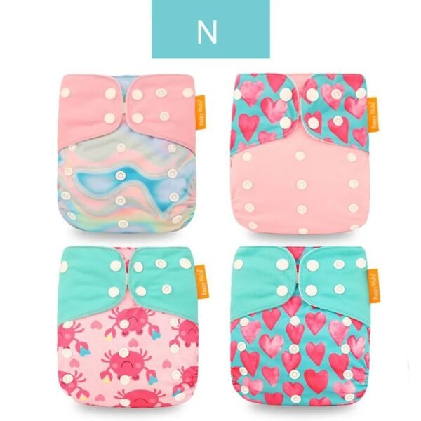 main-image-37 Happyflute 4Pcs OS Pocket Baby Diaper – Washable & Reusable