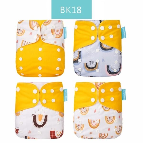 main-image-38 Happyflute 4Pcs OS Pocket Baby Diaper – Washable & Reusable