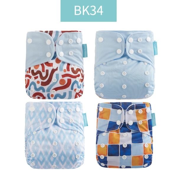 main-image-39 Happyflute 4Pcs OS Pocket Baby Diaper – Washable & Reusable