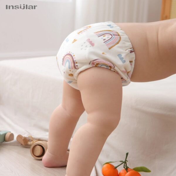 3pcs Baby Cotton Training Pants – Waterproof Reusable Diapers
