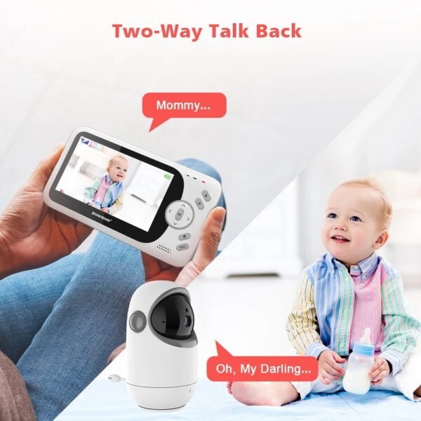 4.3-Inch Video Baby Monitor – Pan Tilt, 2-Way Audio & Night Vision