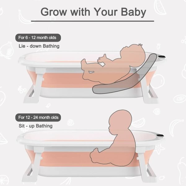 Newborn Collapsible Baby Bathtub Portable Travel Bathtub