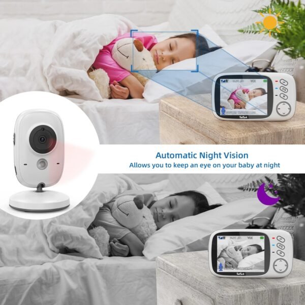 Wireless Video Baby Monitor – TakTark 3.2-Inch with Night Vision