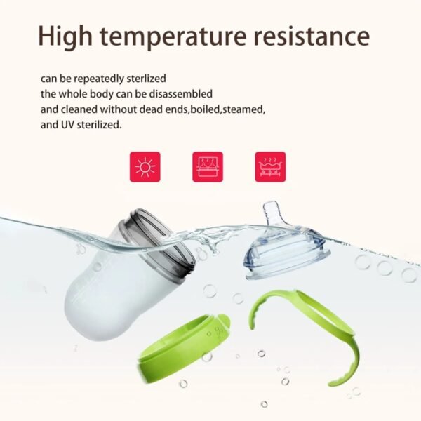 Baby Nano-Silicone Bottle – 150ml/240ml Soft Handle