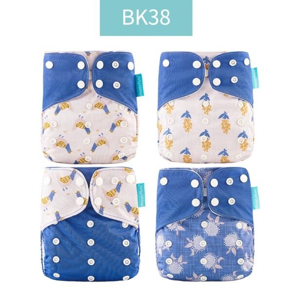 main-image-48 Happyflute 4Pcs OS Pocket Baby Diaper – Washable & Reusable