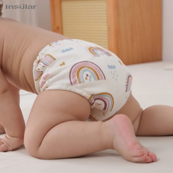 3pcs Baby Cotton Training Pants – Waterproof Reusable Diapers