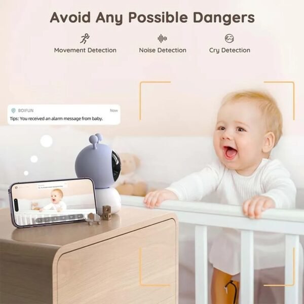 main-image-5 BOIFUN 2K 5'' Baby Monitor – WiFi, Two-Way Talk & Night Vision
