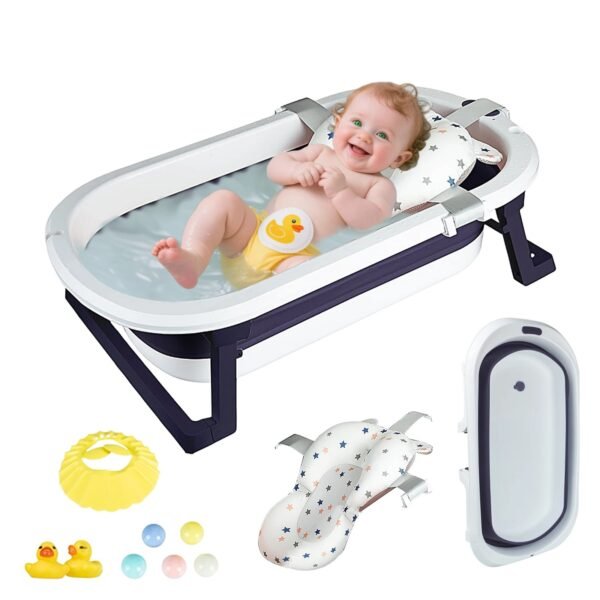 Newborn Collapsible Baby Bathtub Portable Travel Bathtub