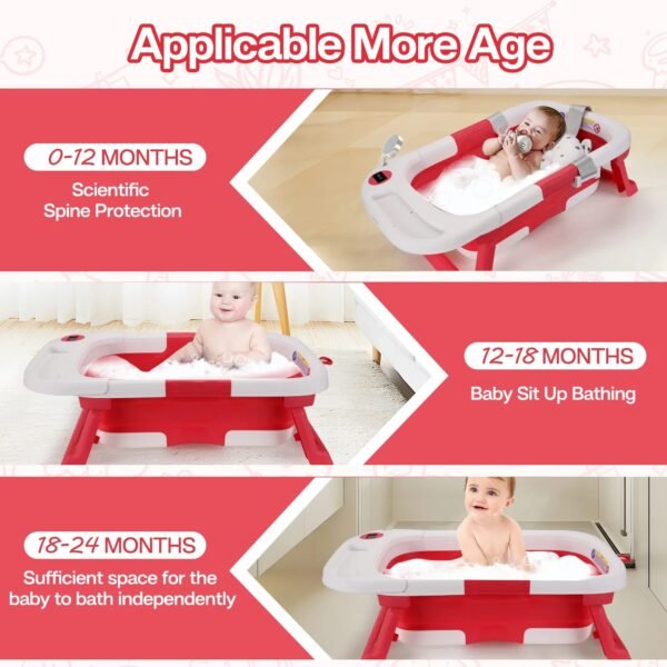 main-image-5 Baby Bathtub with Soft Cushion & Thermometer – 0-36 Months