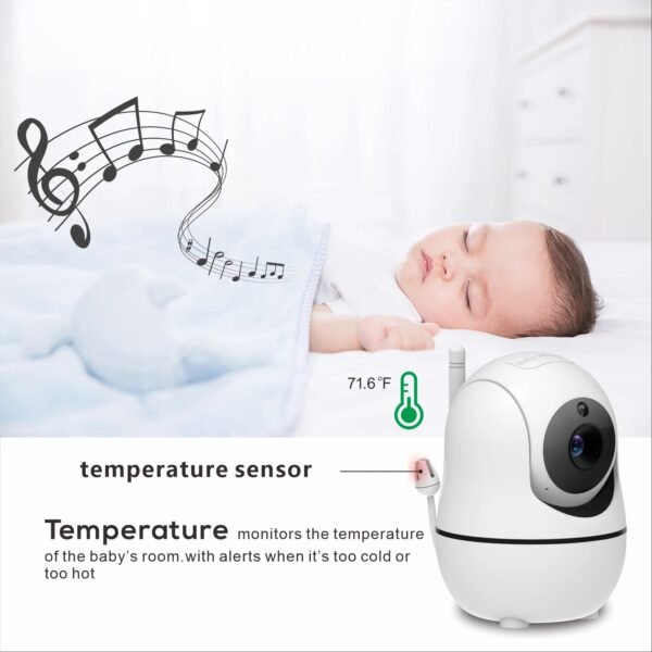 main-image-5 5-Inch Baby Monitor with 2 Cameras, Night Vision & 2-Way Audio