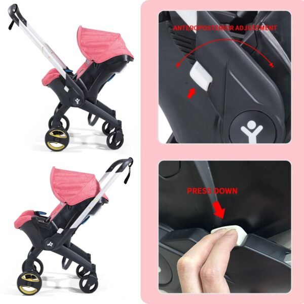 main-image-5 Foldable Two-Way Baby Stroller – Portable for 0–3 Years
