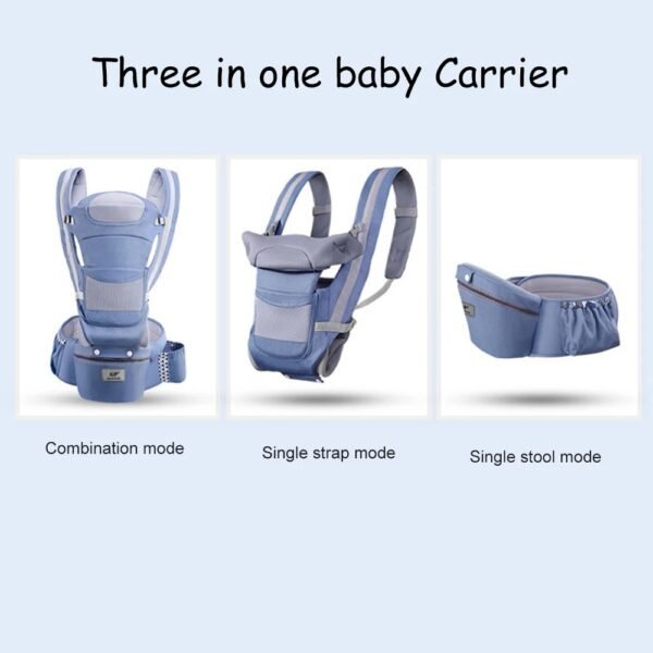 Ergonomic Newborn Baby Carrier With Hipseat – 3-Way Carry