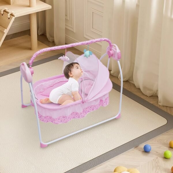 main-image-5 Electric Baby Crib – Auto Swing Cradle for 0–18 Months