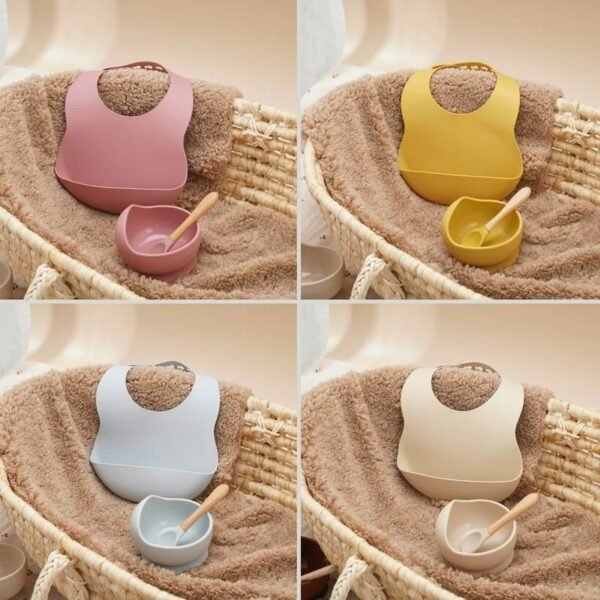 Children’s Tableware Set – Baby Bib, Bowl & Spoon