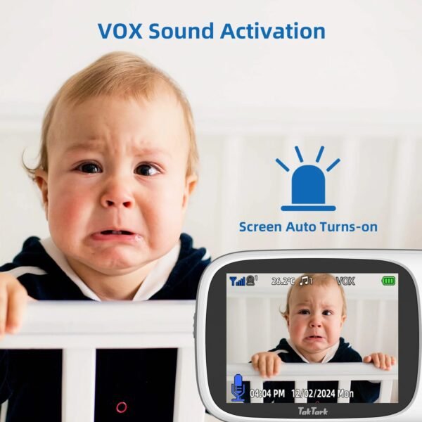 Wireless Video Baby Monitor – TakTark 3.2-Inch with Night Vision