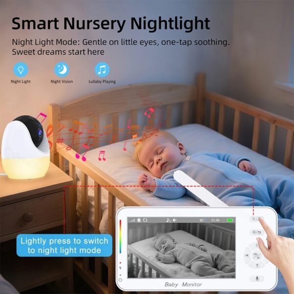 WiFi Baby Monitor – 1080P HD with Night Vision & Lullabies