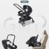 3-in-1 Baby Safety Stroller – Portable & Two-Way Design