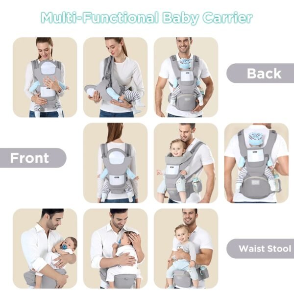Ergonomic Baby Carrier Backpack – Hipseat & Front Facing