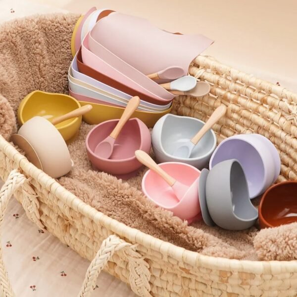 Children’s Tableware Set – Baby Bib, Bowl & Spoon