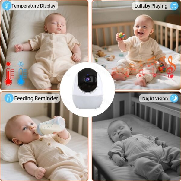 WiFi Baby Monitor – 1080P HD with Night Vision & Lullabies