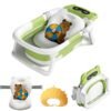 Baby Bath Tub with Bath Cushion Foldable Bathtub