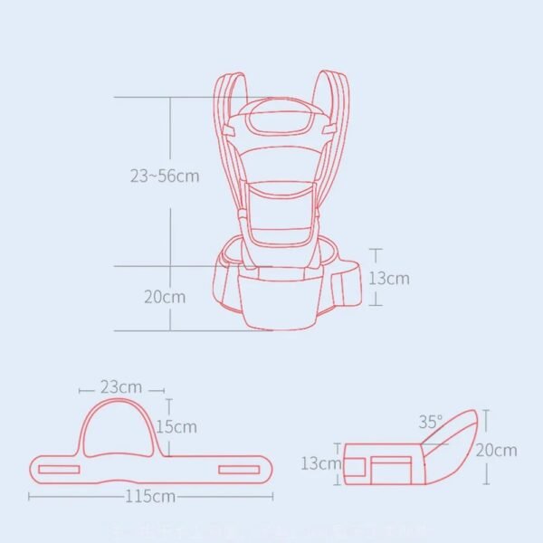 Ergonomic Newborn Baby Carrier With Hipseat – 3-Way Carry