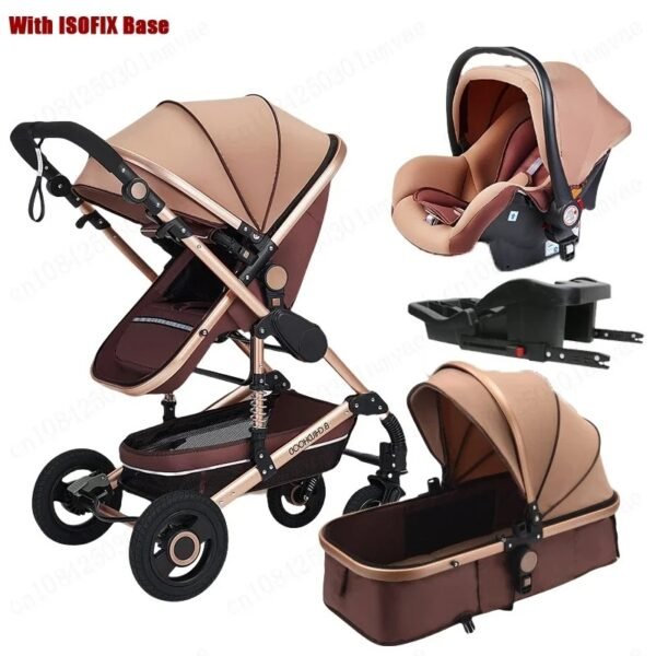 3-in-1 Baby Stroller with ISOFIX – Luxury Travel Carriage