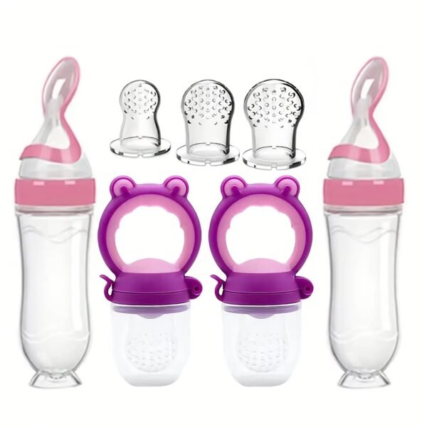 main-image-7 7pcs Baby Feeding Set – Bottles, Spoon & Fruit Feeder