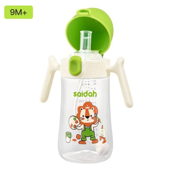 Clamshell Baby Feeding Bottle – Silicone Straw Sippy Cup