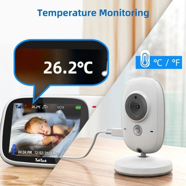 Wireless Video Baby Monitor – TakTark 3.2-Inch with Night Vision