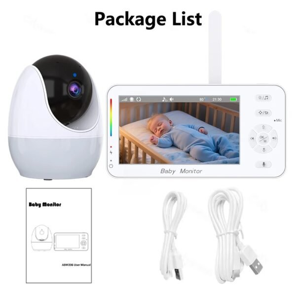 WiFi Baby Monitor – 1080P HD with Night Vision & Lullabies
