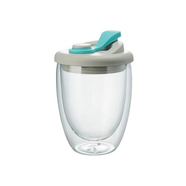 Cute Portable Double Wall Glass Cup – Leak-Proof Mug