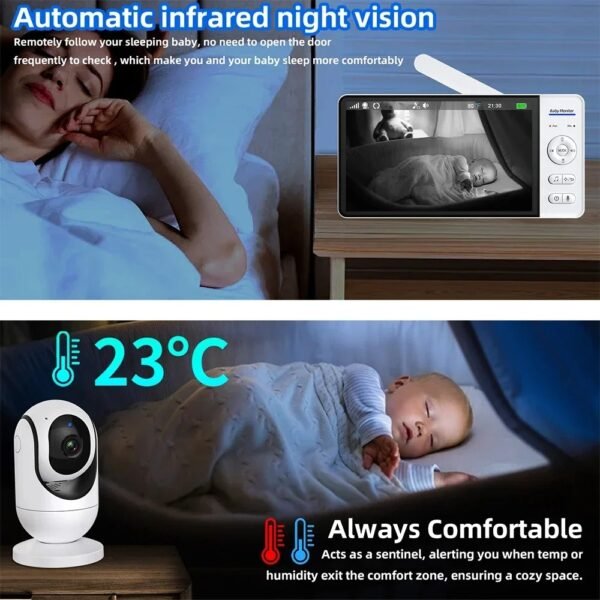 Wireless Baby Monitor – 7-Inch HD with Night Vision