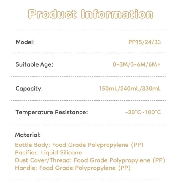 Baby Feeding Bottle – Anti-Flatulence PP Bottles