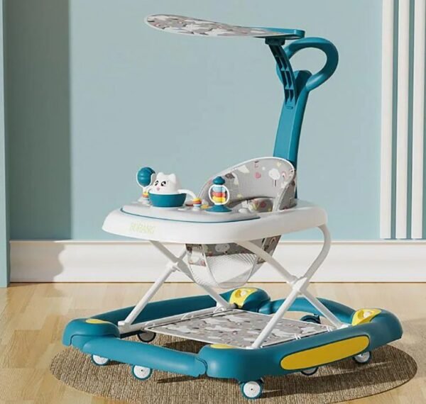 Toddler Walking Aid – Adjustable Baby Walker with Awning