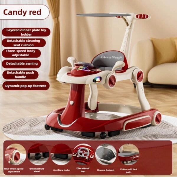 2025 Multifunctional Baby Walker – 4-in-1 Foldable & Anti-O-Leg