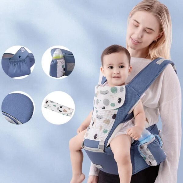 Ergonomic Newborn Baby Carrier With Hipseat – 3-Way Carry