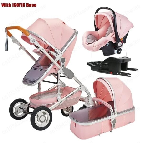 3-in-1 Baby Stroller with ISOFIX – Luxury Travel Carriage