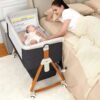 3-in-1 Baby Bassinet – Bedside Sleeper with Wheels