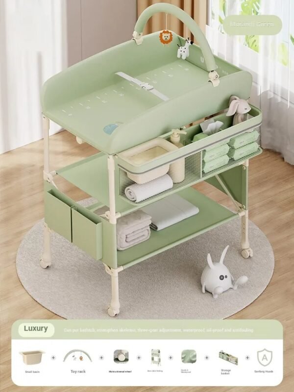 main-image-8 Foldable Baby Changing Table – Height Adjustable Diaper Station