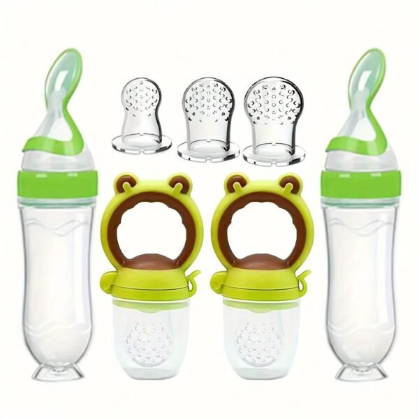 main-image-8 7pcs Baby Feeding Set – Bottles, Spoon & Fruit Feeder