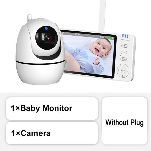 main-image-8 5" Video Baby Monitor with PTZ Camera & Temperature Sensor