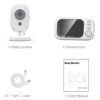 Video Baby Monitor – 3.5" Night Vision with 2-Way Audio