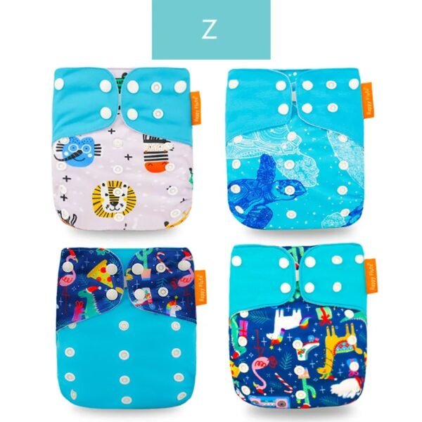 main-image-8 Happyflute 4Pcs OS Pocket Baby Diaper – Washable & Reusable