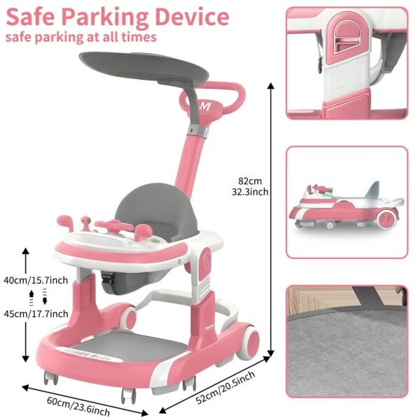 Multifunctional Baby Walker 2025 – Anti-Rollover & Sunshade