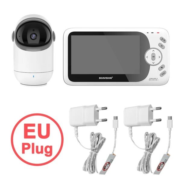 4.3-Inch Video Baby Monitor – Pan Tilt, 2-Way Audio & Night Vision