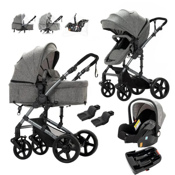 Lightweight Baby Car Seat with ISOFIX & Foldable Stroller
